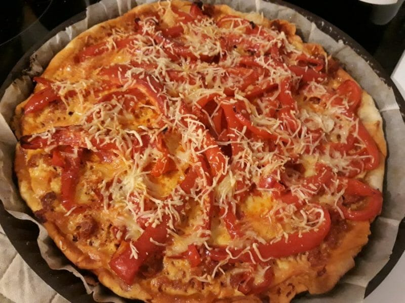 Cliquez pour zoomer ! Quiche poivrons et chorizo Thermomix par Fantoline