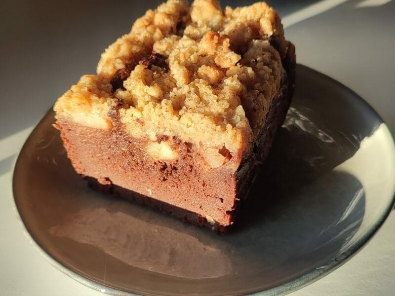 Cliquez pour zoomer ! Crumb cake poires et chocolat Thermomix par Fantoline