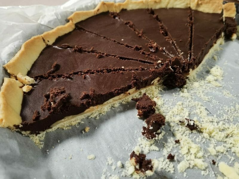 Cliquez pour zoomer ! Tarte au chocolat et cacahuètes caramélisées Thermomix par stephanie7