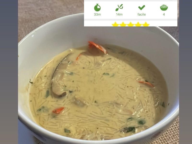 Cliquez pour zoomer ! Soupe thaï crevettes et lait de coco Thermomix par severine_294