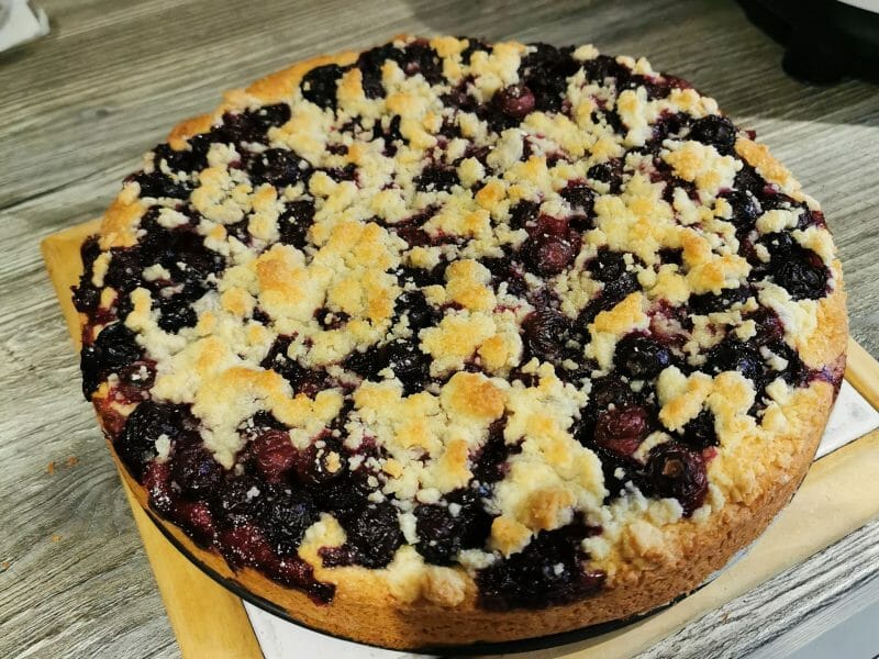 Cliquez pour zoomer ! Gâteau aux myrtilles façon crumble Thermomix par carine_152