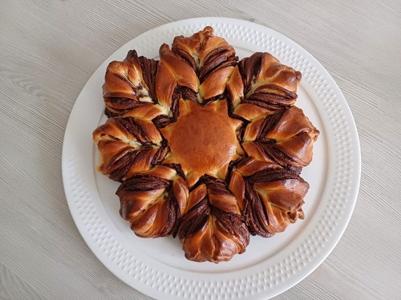 Cliquez pour zoomer ! Brioche étoilée au Nutella Thermomix par toxane45