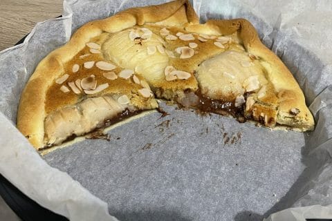 Cliquez pour zoomer ! Tarte aux poires sur lit de chocolat Thermomix par mymy2