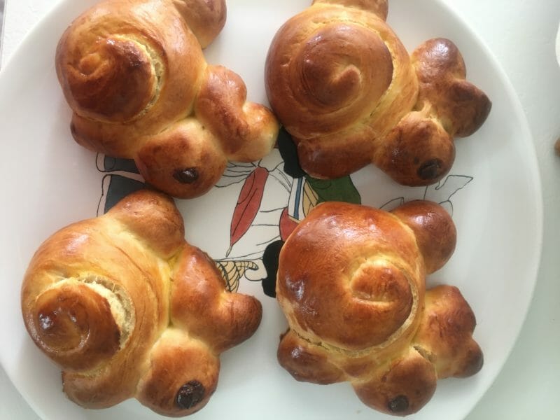Cliquez pour zoomer ! Brioches lapin de Pâques Thermomix par Orpium