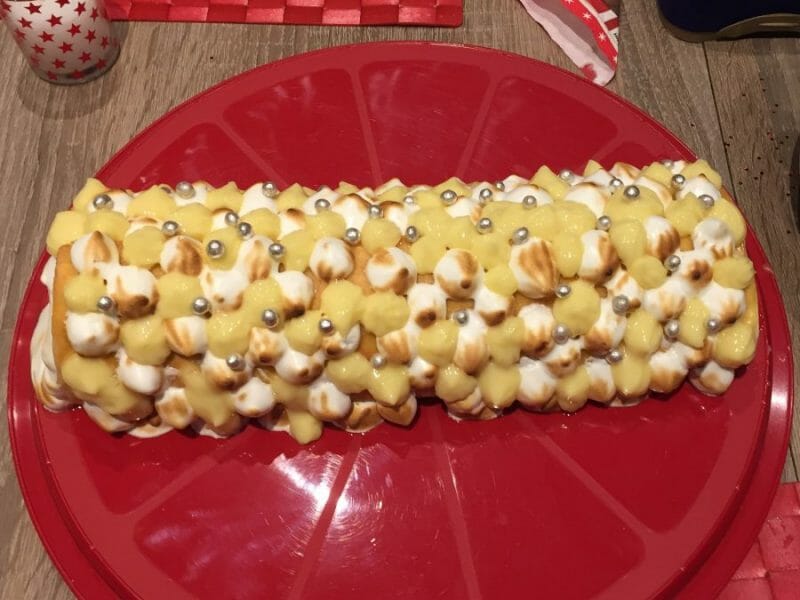 Cliquez pour zoomer ! Bûche au citron meringuée Thermomix par Sophymix