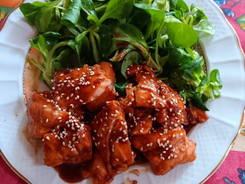 Cliquez pour zoomer ! Brochettes yakitori de saumon Thermomix par pnat33