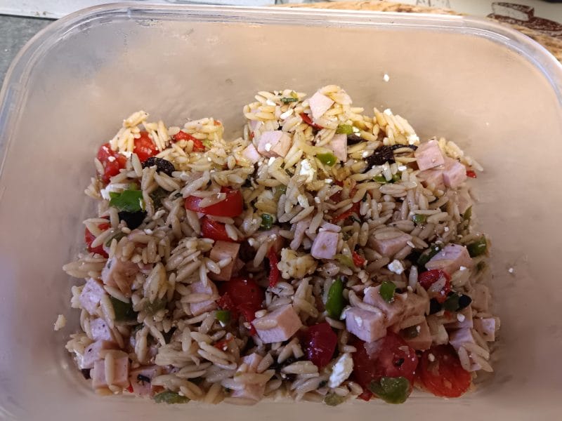 Cliquez pour zoomer ! Salade d’orzo à la méditerranéenne Thermomix par pnat33
