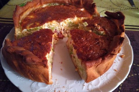 Cliquez pour zoomer ! Gâteau poireaux, lardons et fromage Thermomix par pnat33