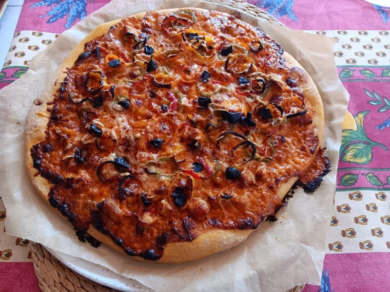 Cliquez pour zoomer ! Pizza poulet tandoori Thermomix par pnat33