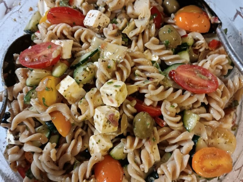 Cliquez pour zoomer ! Salade de pâtes à la grecque Thermomix par pnat33