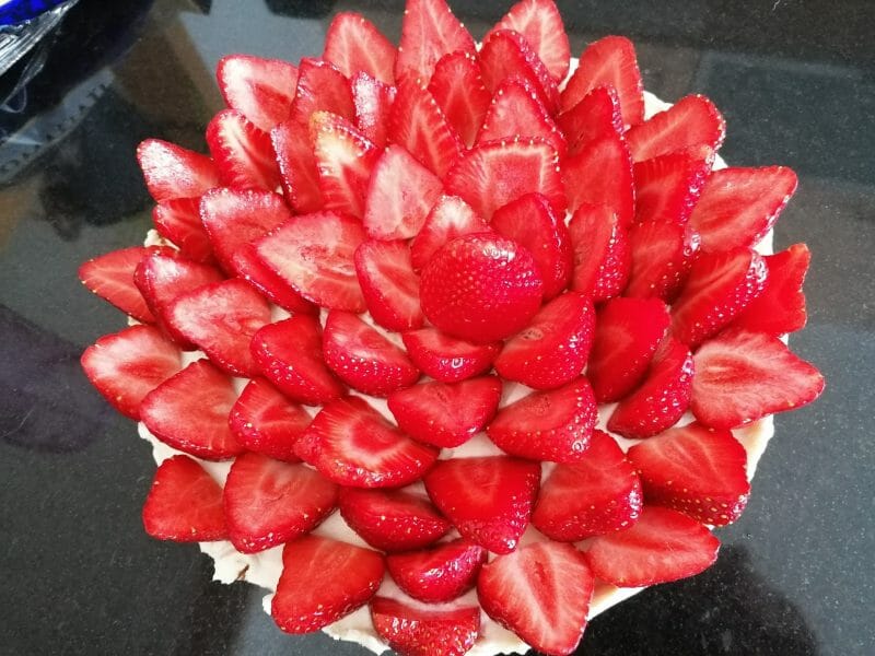 Cliquez pour zoomer ! Tarte aux fraises sans cuisson Thermomix par pizzettina