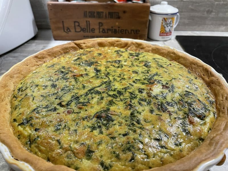 Cliquez pour zoomer ! Quiche épinards et lardons Thermomix par justmais