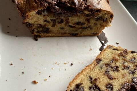 Cliquez pour zoomer ! Cake banane et pépites de chocolat Thermomix par justine59210