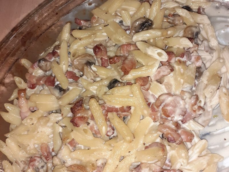 Cliquez pour zoomer ! Gratin de pennes aux champignons Thermomix par laetitia1975