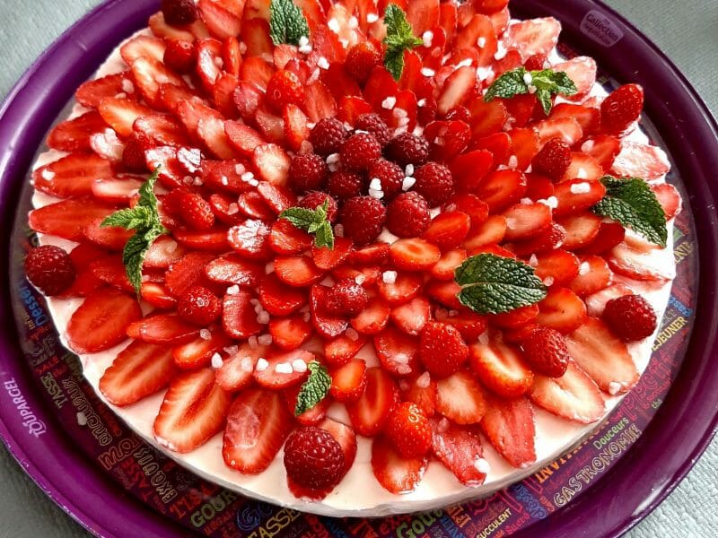 Cliquez pour zoomer ! Tarte aux fraises sans cuisson Thermomix par sophie2610