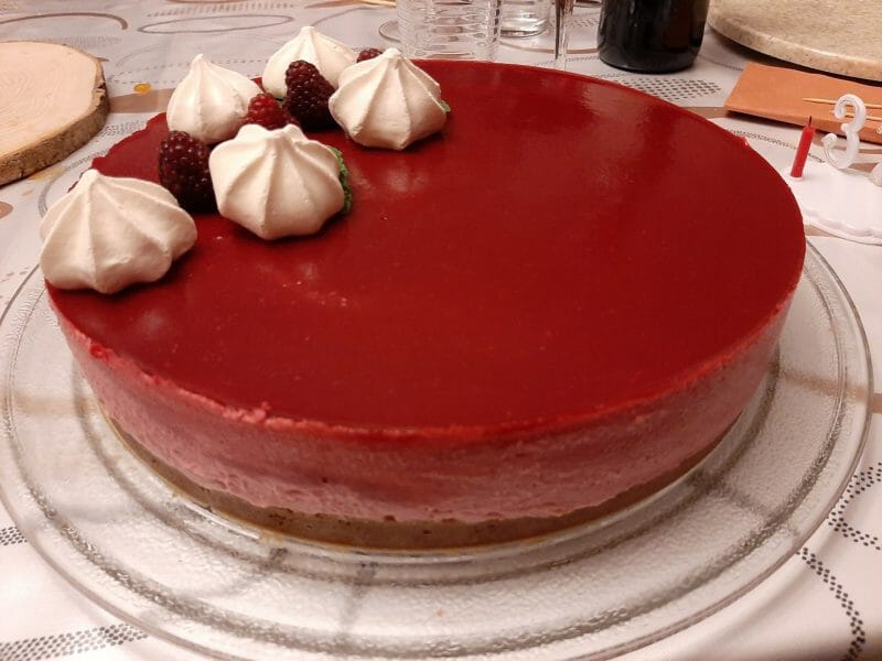 Cliquez pour zoomer ! Bavarois aux framboises Thermomix par sophie2610