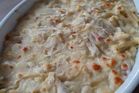 Cliquez pour zoomer ! Gratin de macaroni reblochon et chorizo Thermomix par dossette