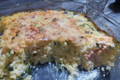 Cliquez pour zoomer ! Gratin de perles, saumon et courgettes Thermomix par audrey2684