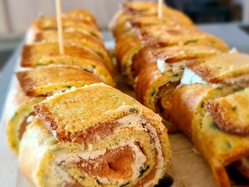 Cliquez pour zoomer ! Roulé aux courgettes et au saumon fumé Thermomix par sweety_sev