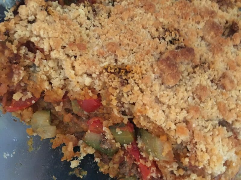 Cliquez pour zoomer ! Crumble aux légumes provençaux Thermomix par soso2112