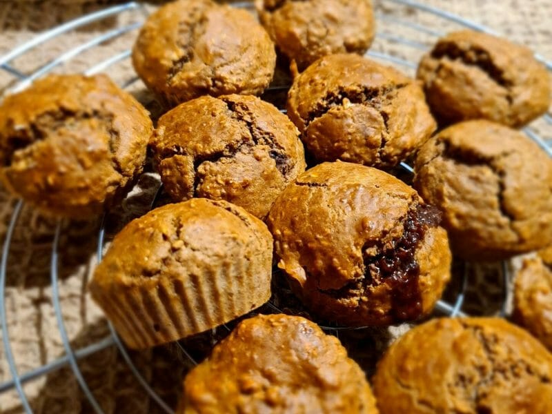 Muffins au son d’avoine et aux pépites de chocolat Thermomix par audreymsclf