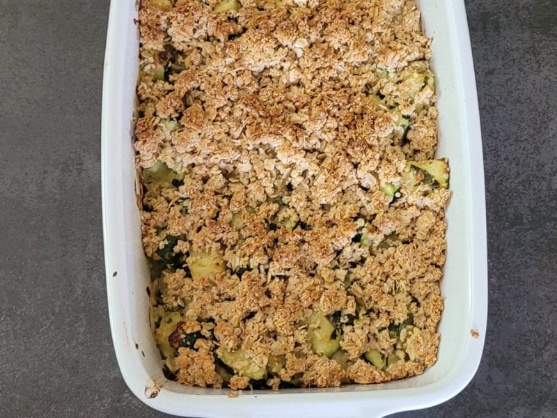 Cliquez pour zoomer ! Crumble courgettes, basilic et parmesan Thermomix par tinacat