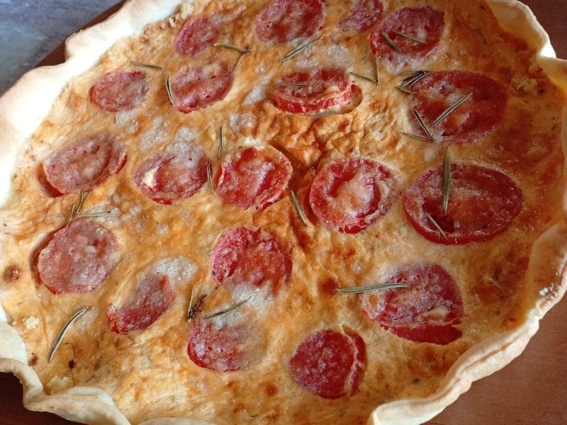 Cliquez pour zoomer ! Tarte aux tomates cerises et parmesan Thermomix par ninettenette