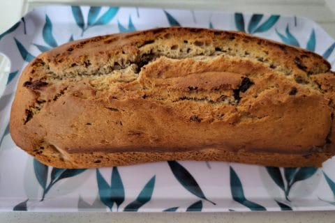 Cliquez pour zoomer ! Cake banane et pépites de chocolat Thermomix par virginie62223