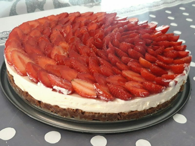 Cliquez pour zoomer ! Tarte aux fraises sans cuisson Thermomix par virginie62223