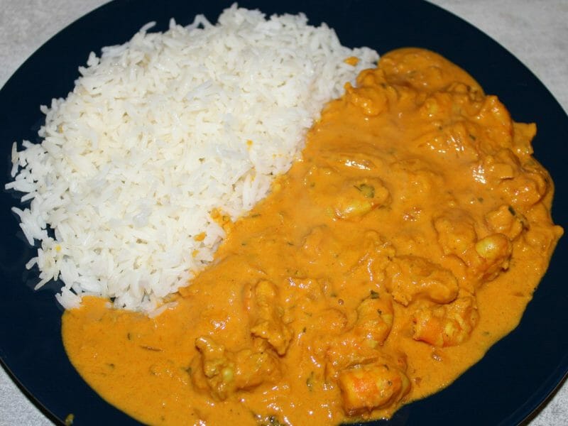 Cliquez pour zoomer ! Curry de crevettes au lait de coco Thermomix par caroline_1806