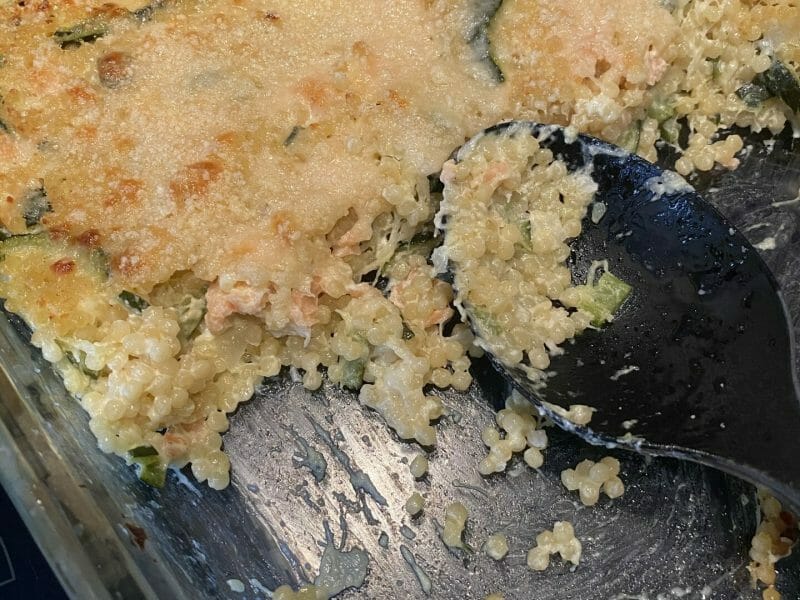 Cliquez pour zoomer ! Gratin de perles, saumon et courgettes Thermomix par Latitebaleine83