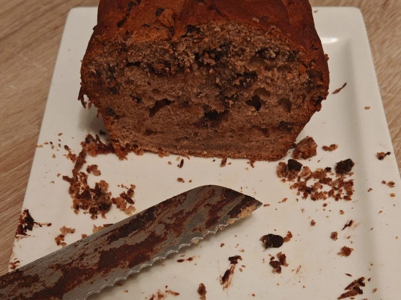 Cliquez pour zoomer ! Cake banane et pépites de chocolat Thermomix par darkaudrey