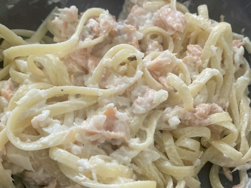 Cliquez pour zoomer ! Spaghettis au saumon fumé Thermomix par marina25