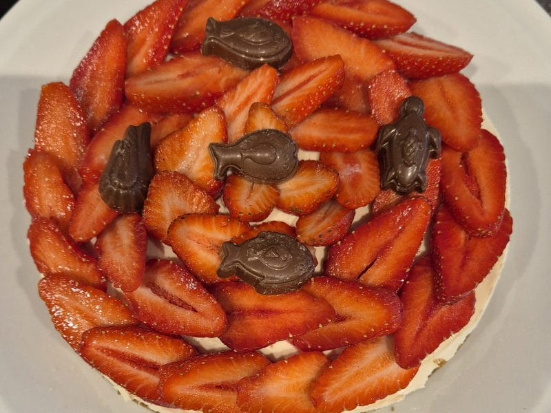 Cliquez pour zoomer ! Tarte aux fraises sans cuisson Thermomix par 49000@06600