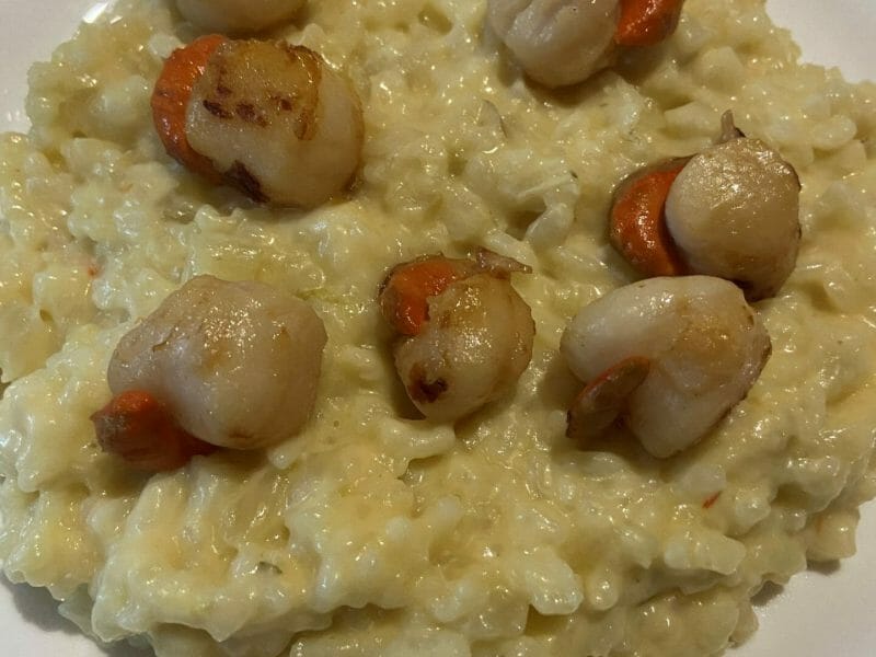 Cliquez pour zoomer ! Risotto aux Saint Jacques et poireaux Thermomix par valerie_414
