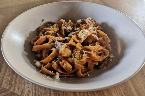 Cliquez pour zoomer ! Spaghettis aux crevettes et à l’ail Thermomix par nougatine12