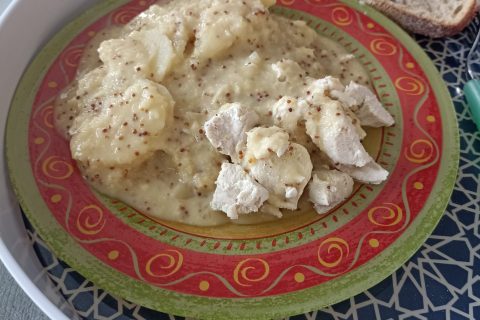 Cliquez pour zoomer ! Filets de poulet, sauce moutarde et pommes de terre Thermomix par Castor