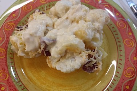 Cliquez pour zoomer ! Gratin de chou-fleur au chorizo Thermomix par Castor