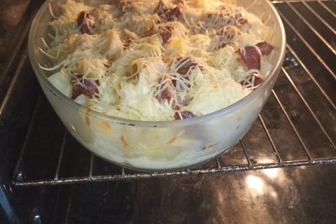 Cliquez pour zoomer ! Gratin de chou-fleur au chorizo Thermomix par Castor
