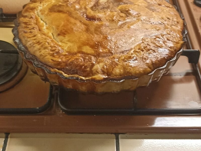 Cliquez pour zoomer ! Tourte aux poireaux et au saumon fumé Thermomix par Castor