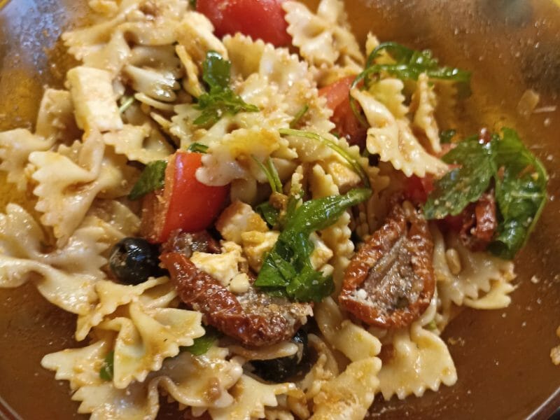 Salade de pâtes méditerranéenne Thermomix par Castor