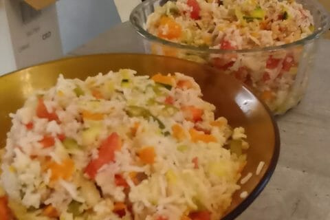 Cliquez pour zoomer ! Salade de riz au thon et aux légumes croquants Thermomix par Castor
