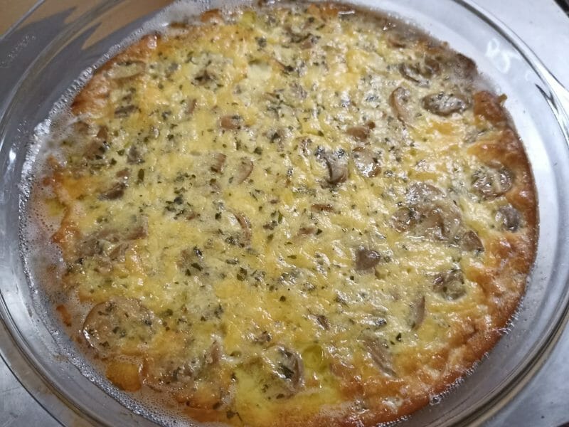 Cliquez pour zoomer ! Tortilla de champignons à l’ail Thermomix par Castor