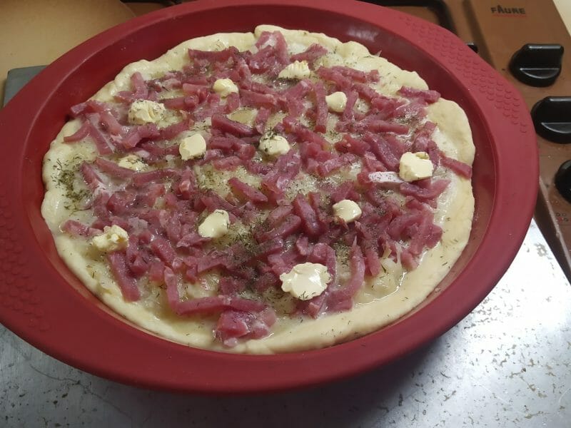 Cliquez pour zoomer ! Zwiebelkuchen – gâteau aux oignons Thermomix par Castor