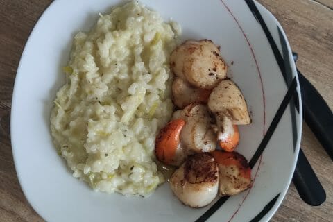 Cliquez pour zoomer ! Risotto aux Saint Jacques et poireaux Thermomix par tlf77