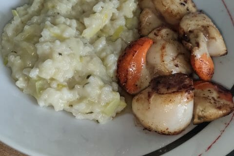 Cliquez pour zoomer ! Risotto aux Saint Jacques et poireaux Thermomix par tlf77