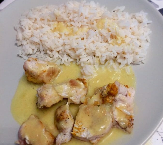 Cliquez pour zoomer ! Blancs de poulet sauce moutarde et curry Thermomix par marielcs