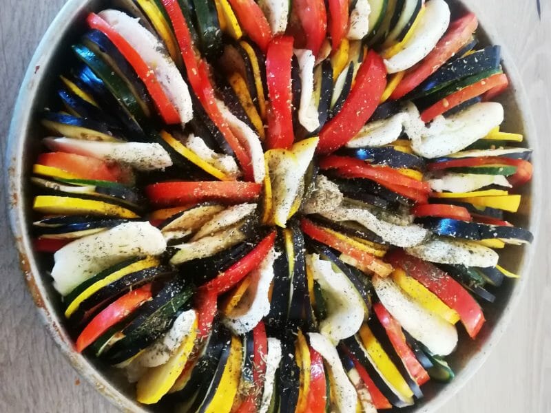Tian de légumes et mozarella Thermomix par Mamanetc07