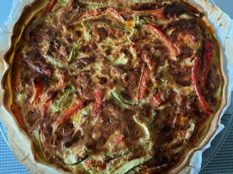 Cliquez pour zoomer ! Quiche poivrons et courgettes Thermomix par Didinego