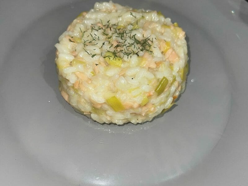 Risotto poireaux et saumon fumé au Thermomix - Cookomix